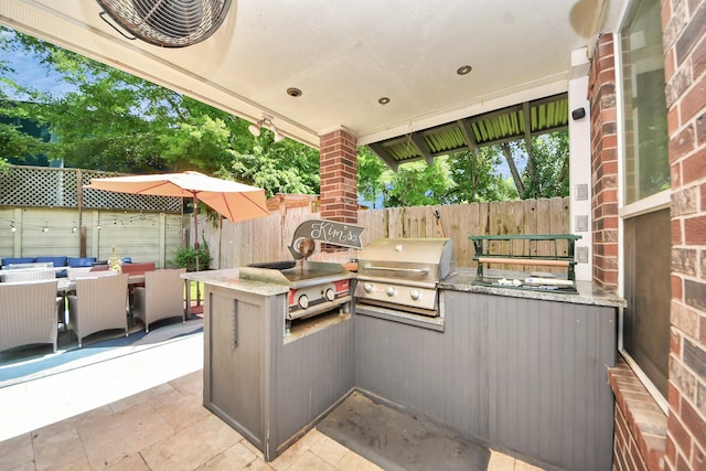 8910 Burleson Ct, Houston, TX 77064 - fenced backyard with a patio area and an outdoor living space