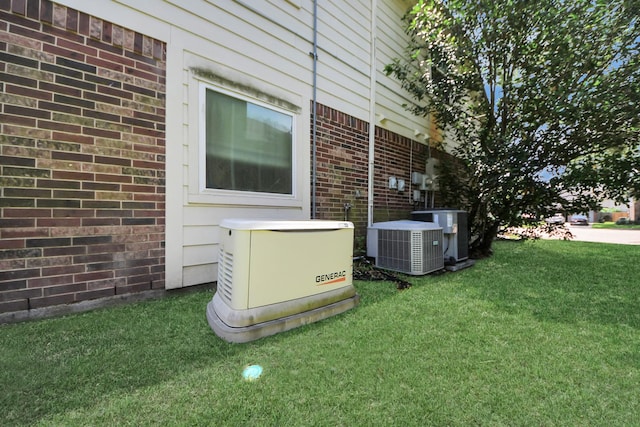 8910 Burleson Ct, Houston, TX 77064 - exterior view of a power unit, brick siding, and central AC unit