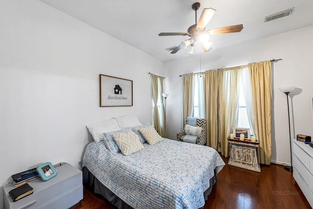 5306 Brookway Dr, Houston, TX 77084 - bedroom with wood-type flooring and ceiling fan