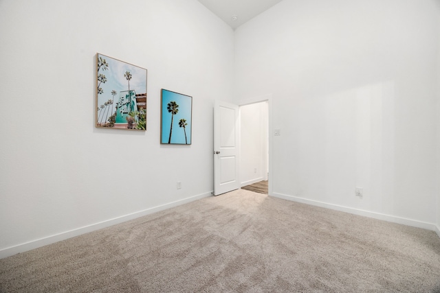 23603 Bottlebrush Terrace Trl, Katy, TX 77493 - carpeted spare room featuring high vaulted ceiling and baseboards