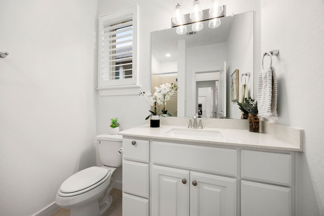 23603 Bottlebrush Terrace Trl, Katy, TX 77493 - bathroom featuring vanity, toilet, and baseboards