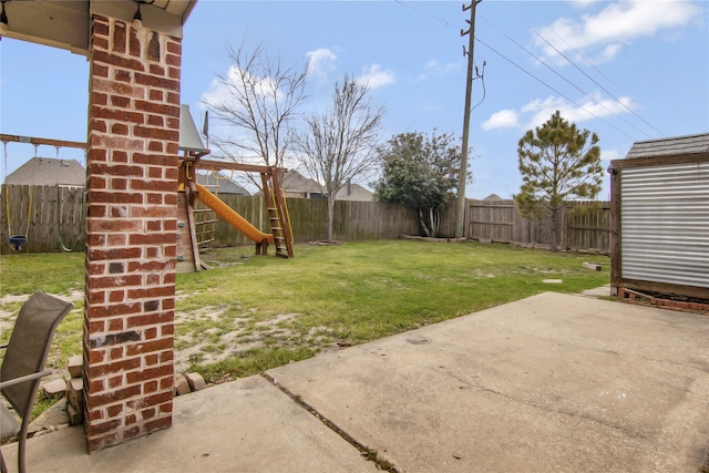 3014 Brahman Dr, Manvel, TX 77578 - view of yard with a playground and a patio