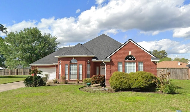 4408 Highland Ave, Orange, TX 77632 - view of front of house featuring brick siding, an attached garage, concrete driveway, and a shingled roof