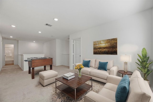 17011 Plover Rock Trl, Hockley, TX 77447 - living area with light colored carpet and recessed lighting