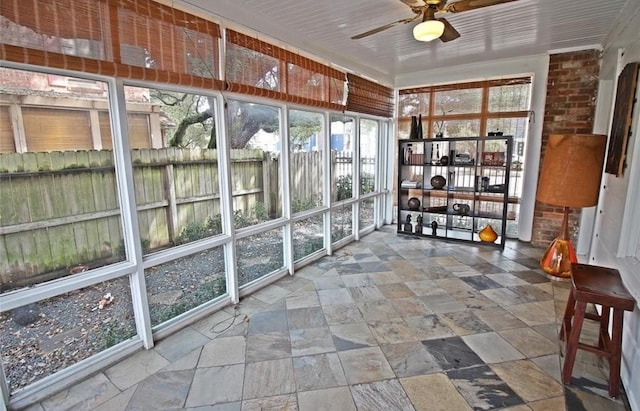 1216 S Shepherd Dr, Houston, TX 77019 - sunroom featuring ceiling fan