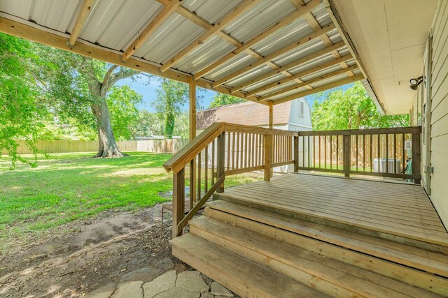 105 Wisteria St, Lake Jackson, TX 77566 - view of wooden deck
