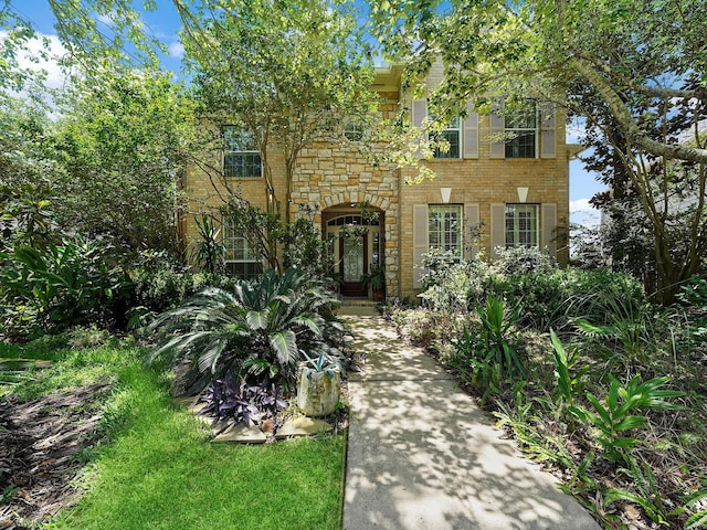 23647 Litchfield Bend Ln, Katy, TX 77494 - view of front of home with stone siding and brick siding