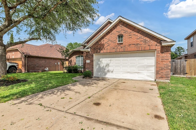 11823 Lois Ln, Pinehurst, TX 77362 - traditional-style home with brick siding, concrete driveway, and an attached garage
