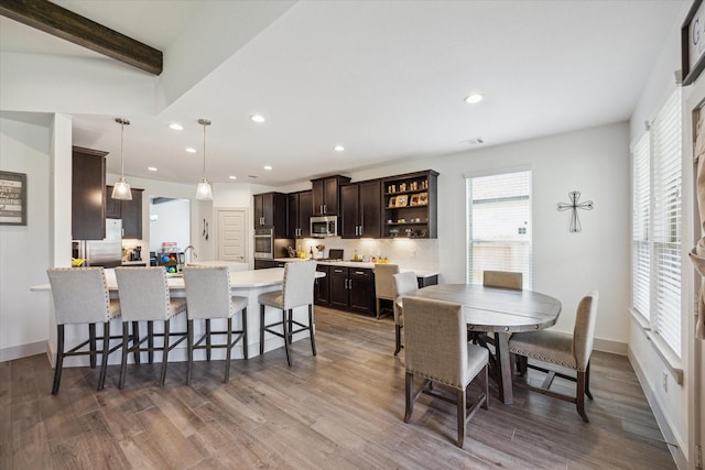 1685 Daylight Lake Dr, Katy, TX 77493 - dining area with wood finished floors, recessed lighting, and baseboards