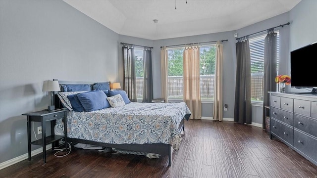 19603 Pitchstone Dr, Tomball, TX 77377 - bedroom featuring dark wood-style floors and baseboards