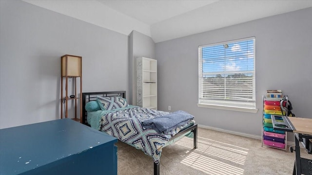 19603 Pitchstone Dr, Tomball, TX 77377 - bedroom with carpet floors, baseboards, and vaulted ceiling