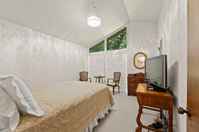 613 Bolling Green Dr, Wharton, TX 77488 - carpeted bedroom featuring lofted ceiling