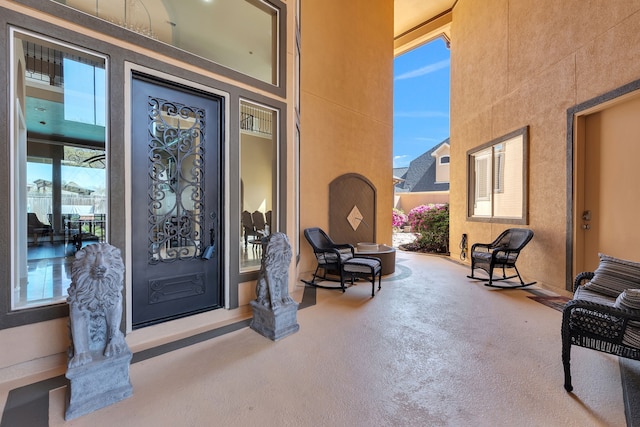 15818 Conners Ace Dr, Spring, TX 77379 - view of exterior entry featuring stucco siding