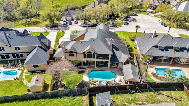 15818 Conners Ace Dr, Spring, TX 77379 - aerial view of residential area with a pool area