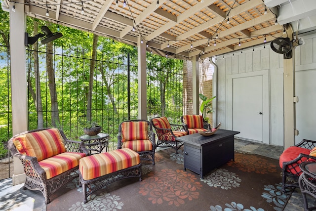 7 Woodstone St, Houston, TX 77024 - view of patio / terrace with an outdoor hangout area