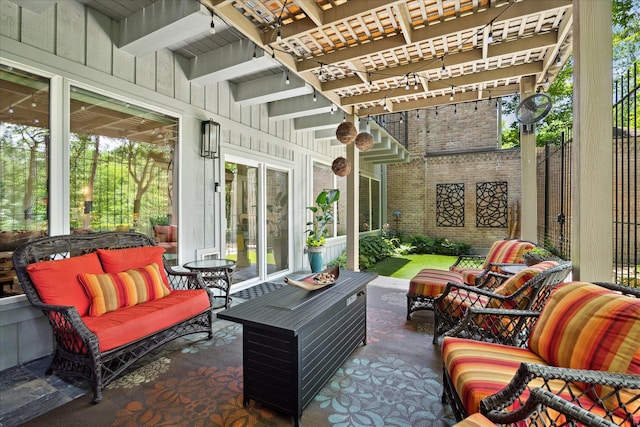 7 Woodstone St, Houston, TX 77024 - view of patio with an outdoor living space