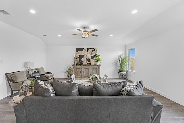 5302 Allen Cay, Texas City, TX 77590 - living area with recessed lighting, baseboards, ceiling fan, and wood finished floors