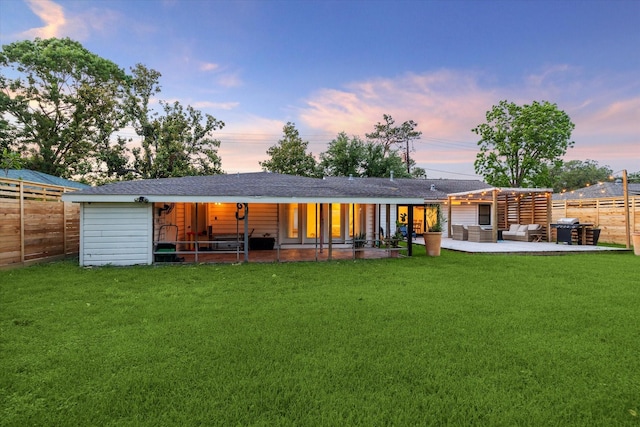 4509 Randwick Dr, Houston, TX 77092 - back of house with a patio area and outdoor lounge area