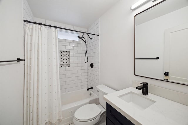 4509 Randwick Dr, Houston, TX 77092 - bathroom with vanity, toilet, and shower / bath combo