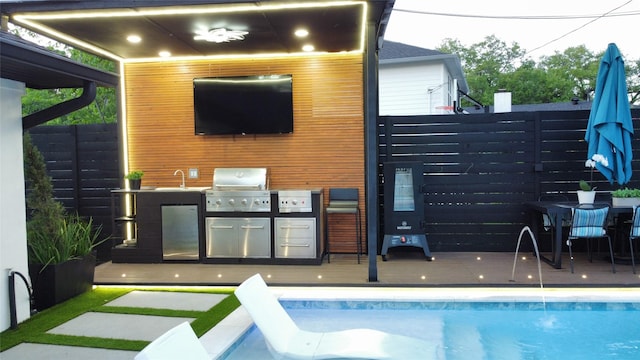 4434 Sarong Dr, Houston, TX 77096 - view of pool with a sink