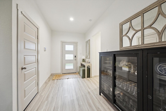 3710 Birtley Bend Way, Fulshear, TX 77441 - entryway featuring light wood-style flooring, baseboards, and recessed lighting