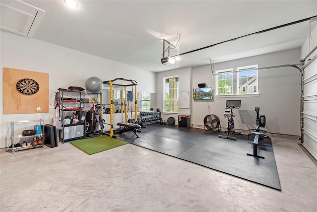 7851 Longhorn Trl, Fulshear, TX 77406 - workout area with attic access