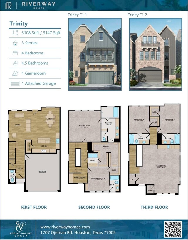 1705 Bologna Ln, Houston, TX 77055 - property floor plan
