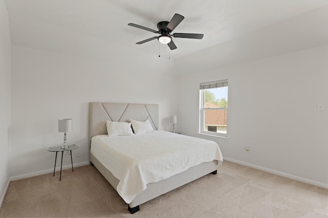 6426 Savannah Pines Dr, Katy, TX 77449 - bedroom with light carpet, baseboards, and ceiling fan