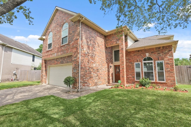 6426 Savannah Pines Dr, Katy, TX 77449 - traditional home featuring brick siding, an attached garage, concrete driveway, and a shingled roof