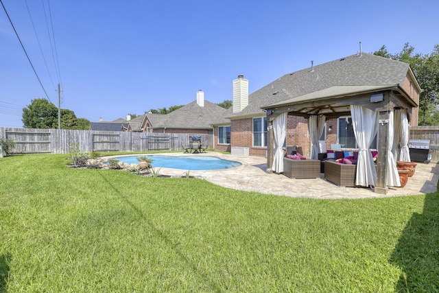 16522 N Canyon Trace Dr, Houston, TX 77095 - view of pool with an outdoor hangout area and a patio area