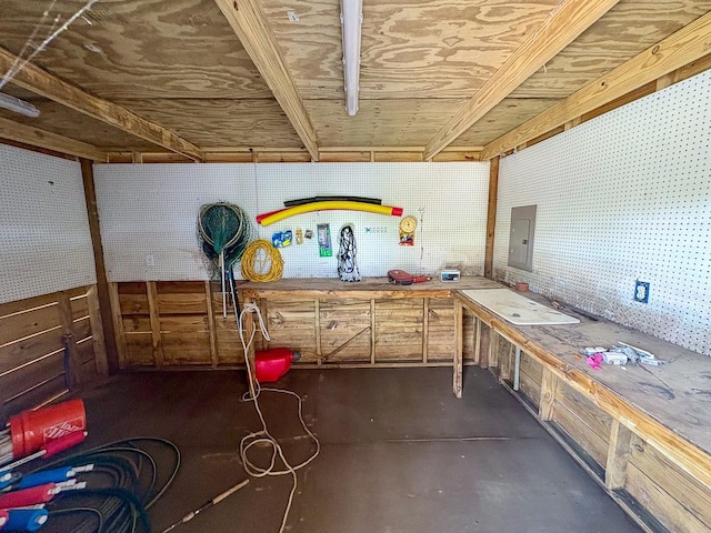 18 Joe Werner Ln, Huntsville, TX 77320 - below grade area with a workshop area and electric panel