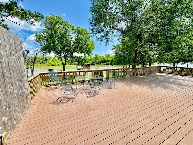 18 Joe Werner Ln, Huntsville, TX 77320 - wooden deck with a water view