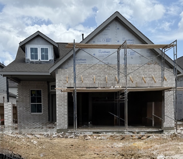 17030 Lilac Paxton Ln, Hockley, TX 77447 - view of front of house with roof with shingles and brick siding