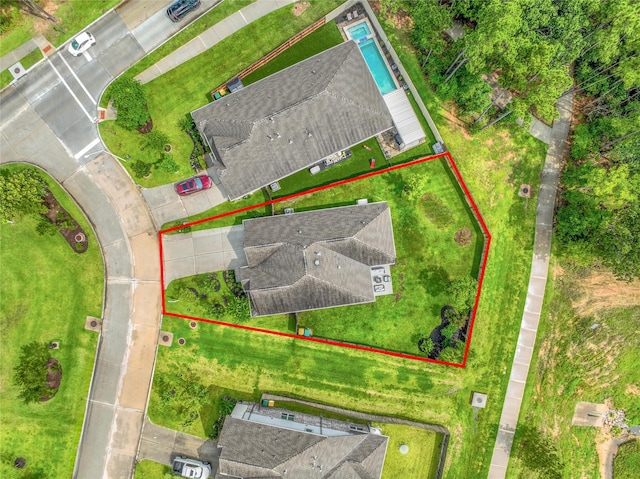 1586 Ancient Oak Ln, Conroe, TX 77301 - aerial overview of property's location featuring property parcel outlined