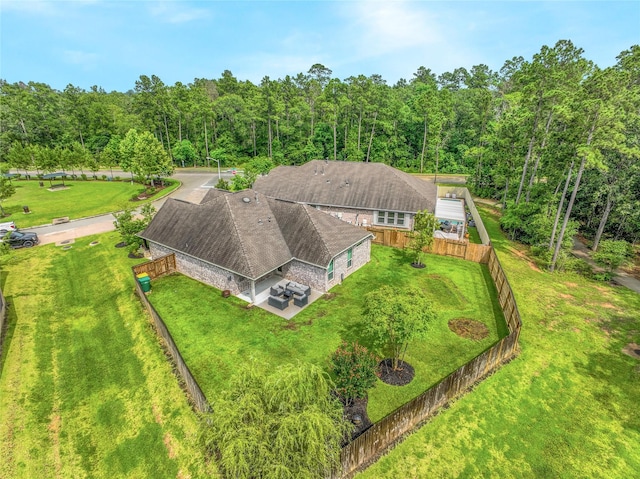 1586 Ancient Oak Ln, Conroe, TX 77301 - view from above of property featuring a heavily wooded area
