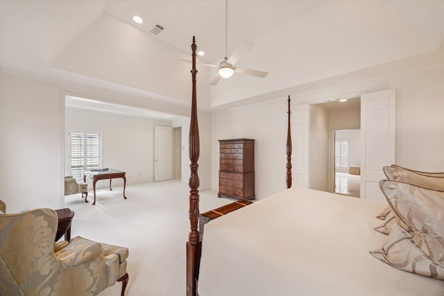 2214 Potomac Dr Unit 2, Houston, TX 77057 - bedroom with carpet, recessed lighting, and ceiling fan