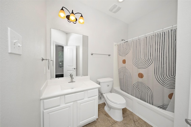 27910 Wedgeoak Ct, Katy, TX 77494 - bathroom with shower / bath combo with shower curtain, vanity, and toilet
