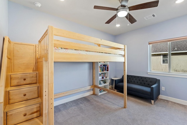 5807 Yango Terrace Ln, Sugar Land, TX 77479 - carpeted bedroom featuring recessed lighting, a ceiling fan, and baseboards