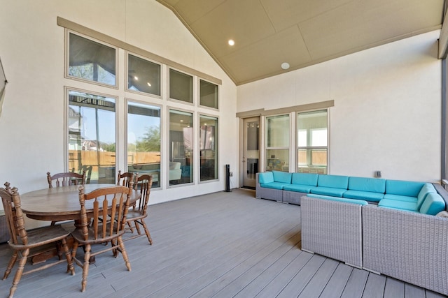 5807 Yango Terrace Ln, Sugar Land, TX 77479 - wooden deck featuring outdoor lounge area and outdoor dining space