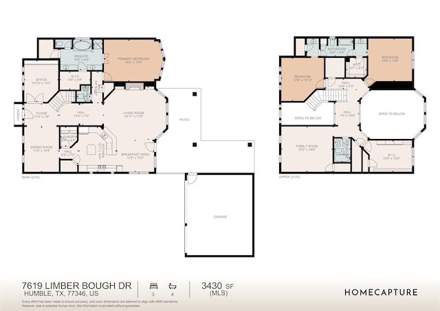 7619 Limber Bough Dr, Humble, TX 77346 - home floor plan