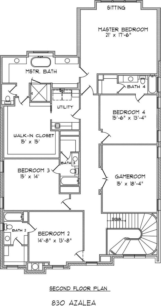 830 Azalea St, Houston, TX 77018 - floor plan / room layout