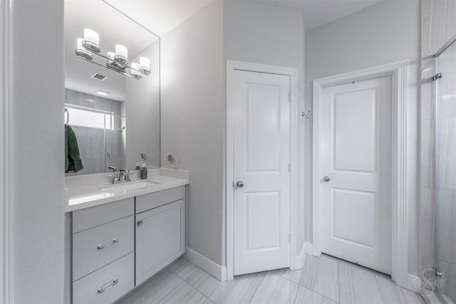 5106 Green Leaf Ln, Fulshear, TX 77441 - full bath with vanity, a stall shower, and baseboards