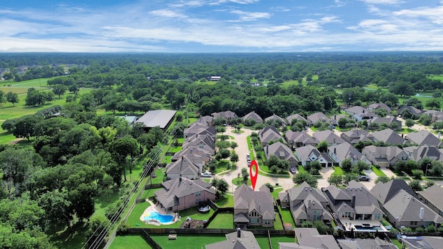 5106 Green Leaf Ln, Fulshear, TX 77441 - aerial view of residential area with a pool