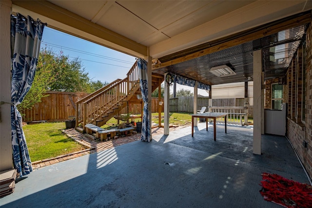 11202 Bluewater Lagoon Cir, Cypress, TX 77433 - view of patio / terrace featuring stairs and outdoor dining space