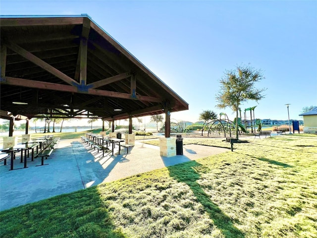 11202 Bluewater Lagoon Cir, Cypress, TX 77433 - surrounding community featuring a gazebo and a yard