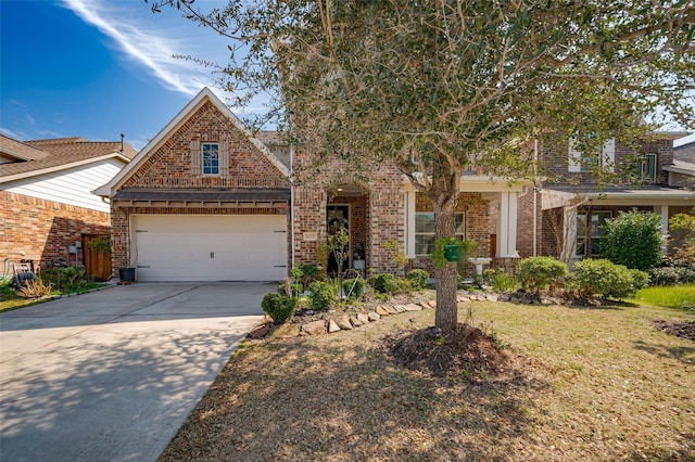 11202 Bluewater Lagoon Cir, Cypress, TX 77433 - view of front of property featuring brick siding, a garage, and concrete driveway