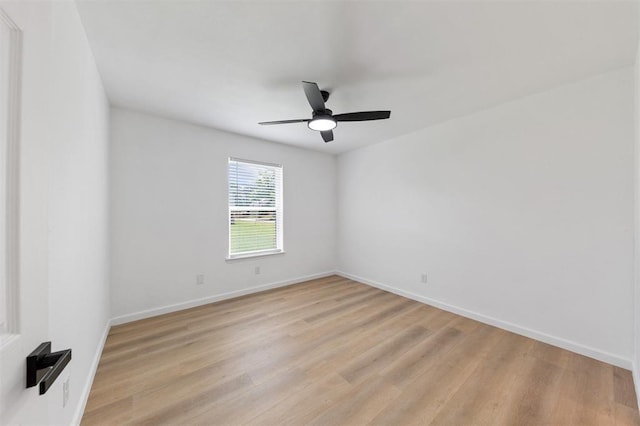 815 Lyle W Ave Unit A, Cleveland, TX 77327 - empty room with light wood-type flooring, baseboards, and a ceiling fan