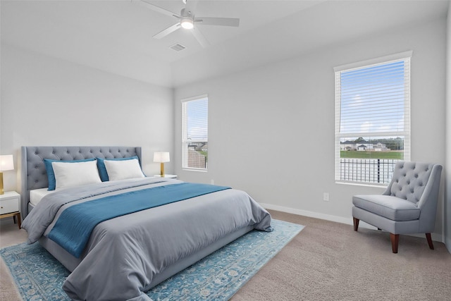 6630 Old Cypress Landing Ln, Humble, TX 77338 - bedroom featuring carpet flooring, baseboards, and a ceiling fan