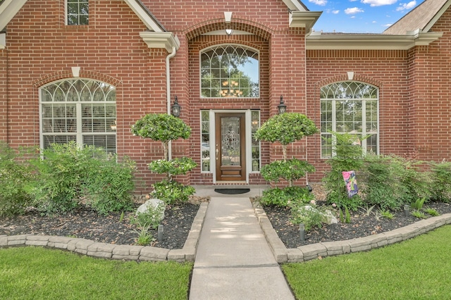 17419 Crescent Canyon Dr, Houston, TX 77095 - property entrance with brick siding