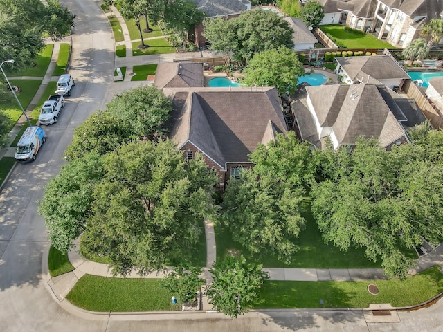 17419 Crescent Canyon Dr, Houston, TX 77095 - drone / aerial view of a pool